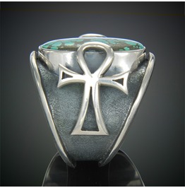 Mercurious Designs Sterling Silver Ankh Ring-Rings